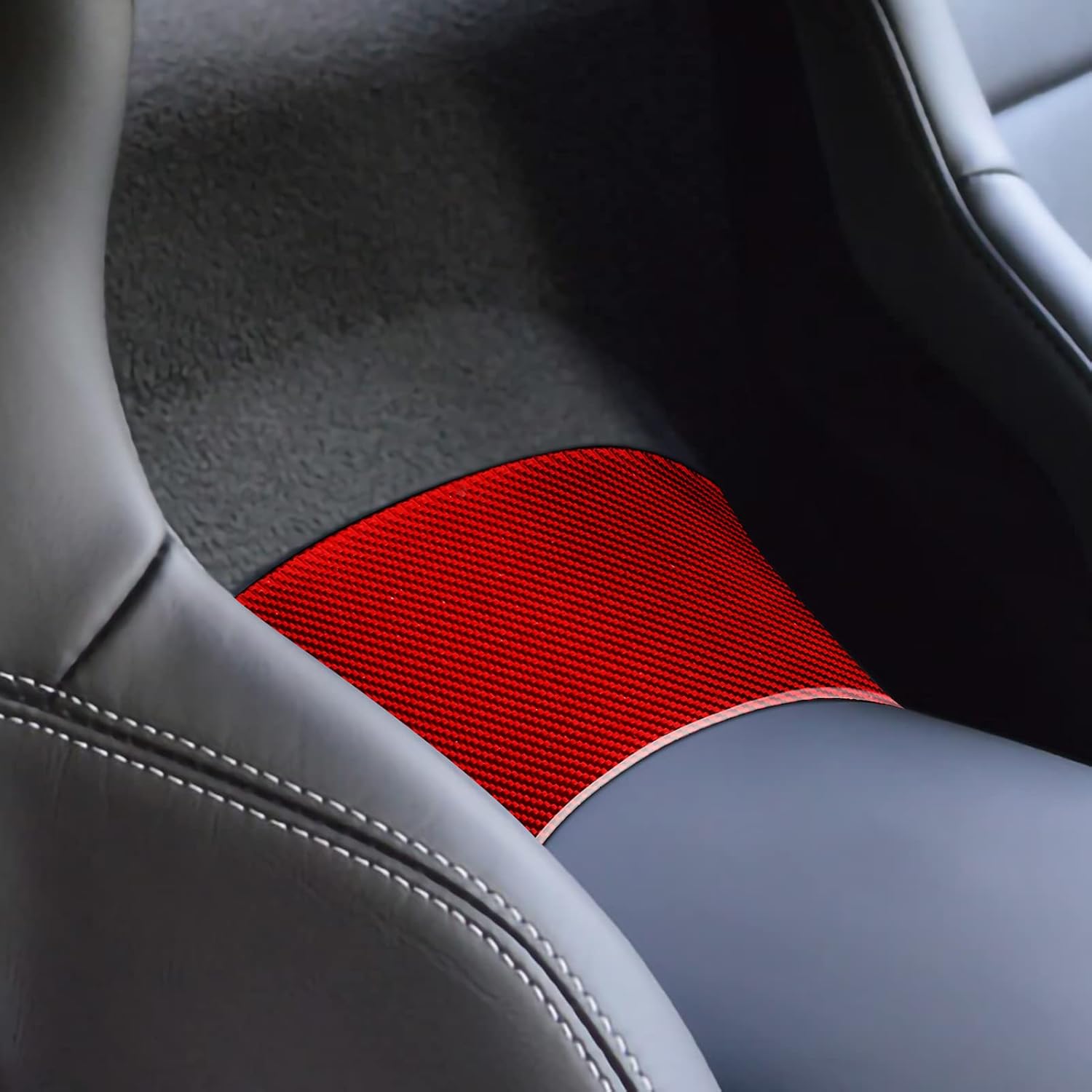 Para Corvette C7 de fibra de carbono interior del coche trasero centro embellecedor adhesivo cubierta para Chevrolet Corvette C7 Z06 C7 Stingray