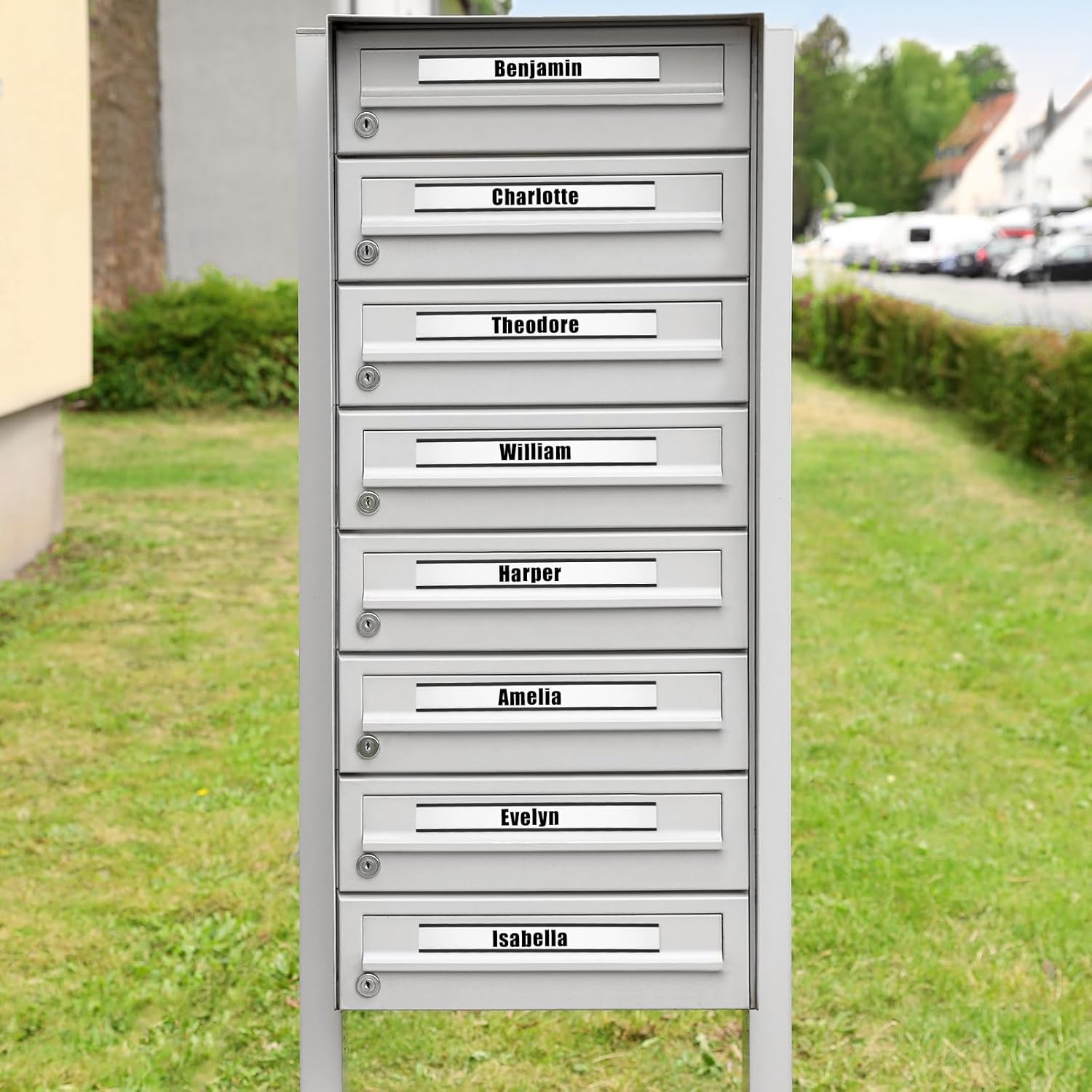 Tenceur Juego de 30 soportes magnéticos para etiquetas de 1 x 8 pulgadas, con canal C, placa magnética de identificación con protectores de plástico