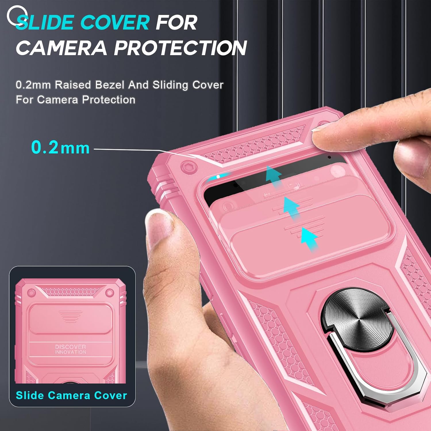 LeYi Funda para Google Pixel 6 Pro Funda para Pixel 6 Pro con cubierta de cámara deslizante, funda de teléfono de grado militar de cuerpo completo