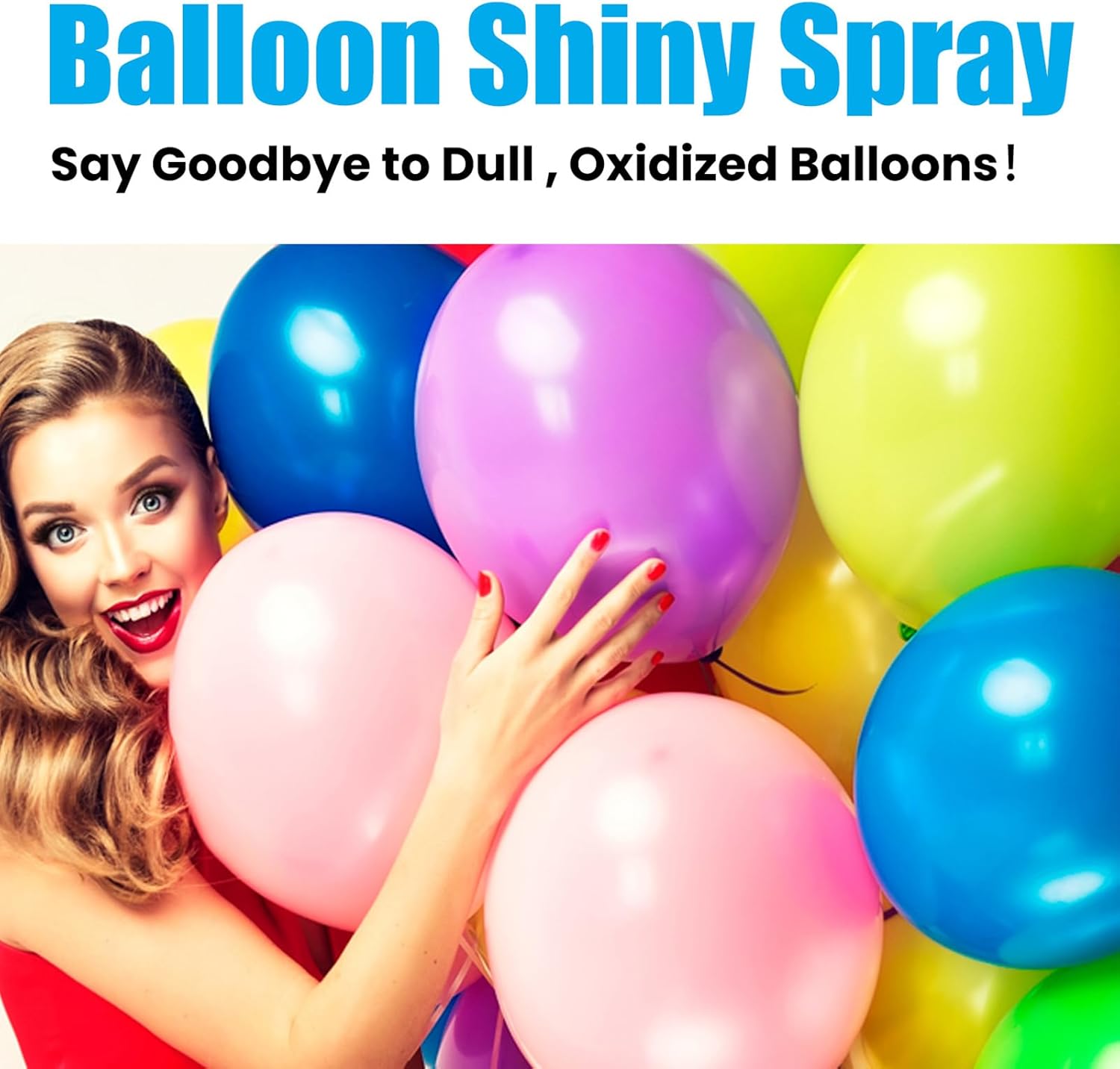 Spray de brillo para globos, para globos de látex, brillo instantáneo y acabado vibrante, mejora la decoración de fiestas y resultados duraderos que