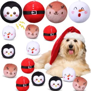 12 piezas de juguetes chirriantes para perros, bolas de peluche suaves con chirriadores de 2.4 pulgadas, juguetes interactivos pequeños para 12 piezas de juguetes chirriantes para perros, bolas de peluche suaves con chirriadores de 2.4 pulgadas, juguetes interactivos pequeños para