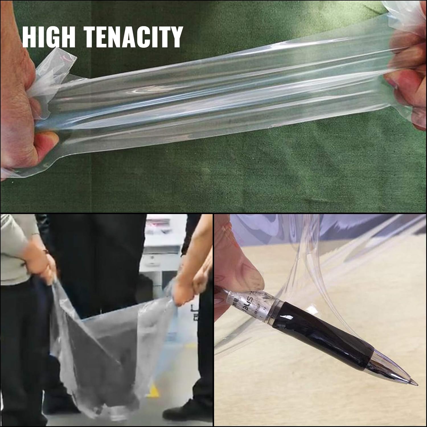 VEVOR Lámina de plástico para invernaderos de 8 x 25 pies, película de polietileno transparente resistente a los rayos UV de 6 mil de grosor,