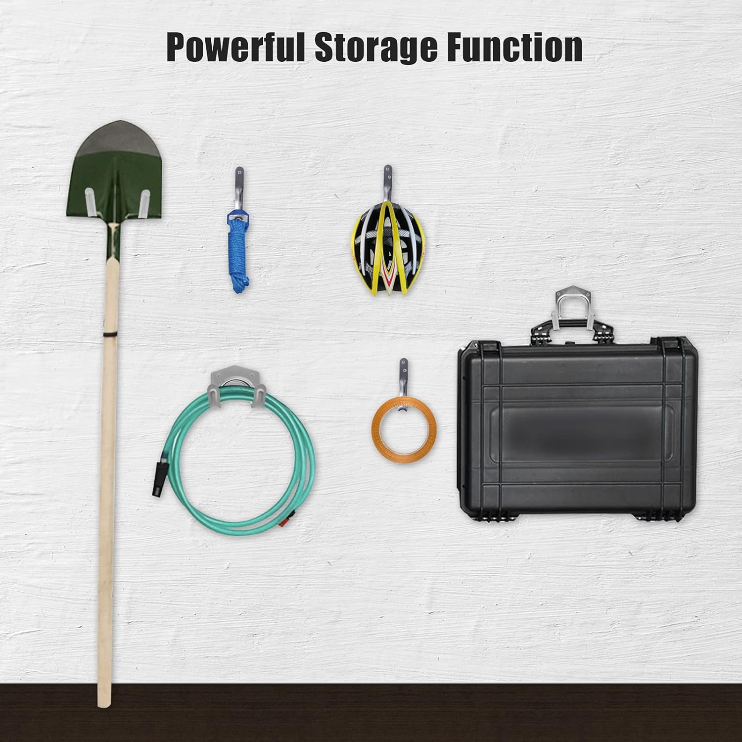 10 ganchos de pared resistentes grandes para garaje, ganchos individuales resistentes en forma de J, ganchos para colgar en la pared para baño,