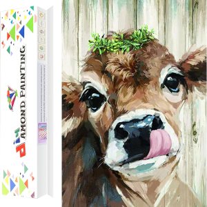 PASSDONE Arte de diamante de vaca colorido DIY 5D vaca diamante kits de pintura para adultos pintura de diamante vaca taladro completo arte arte por PASSDONE Arte de diamante de vaca colorido DIY 5D vaca diamante kits de pintura para adultos pintura de diamante vaca taladro completo arte arte por