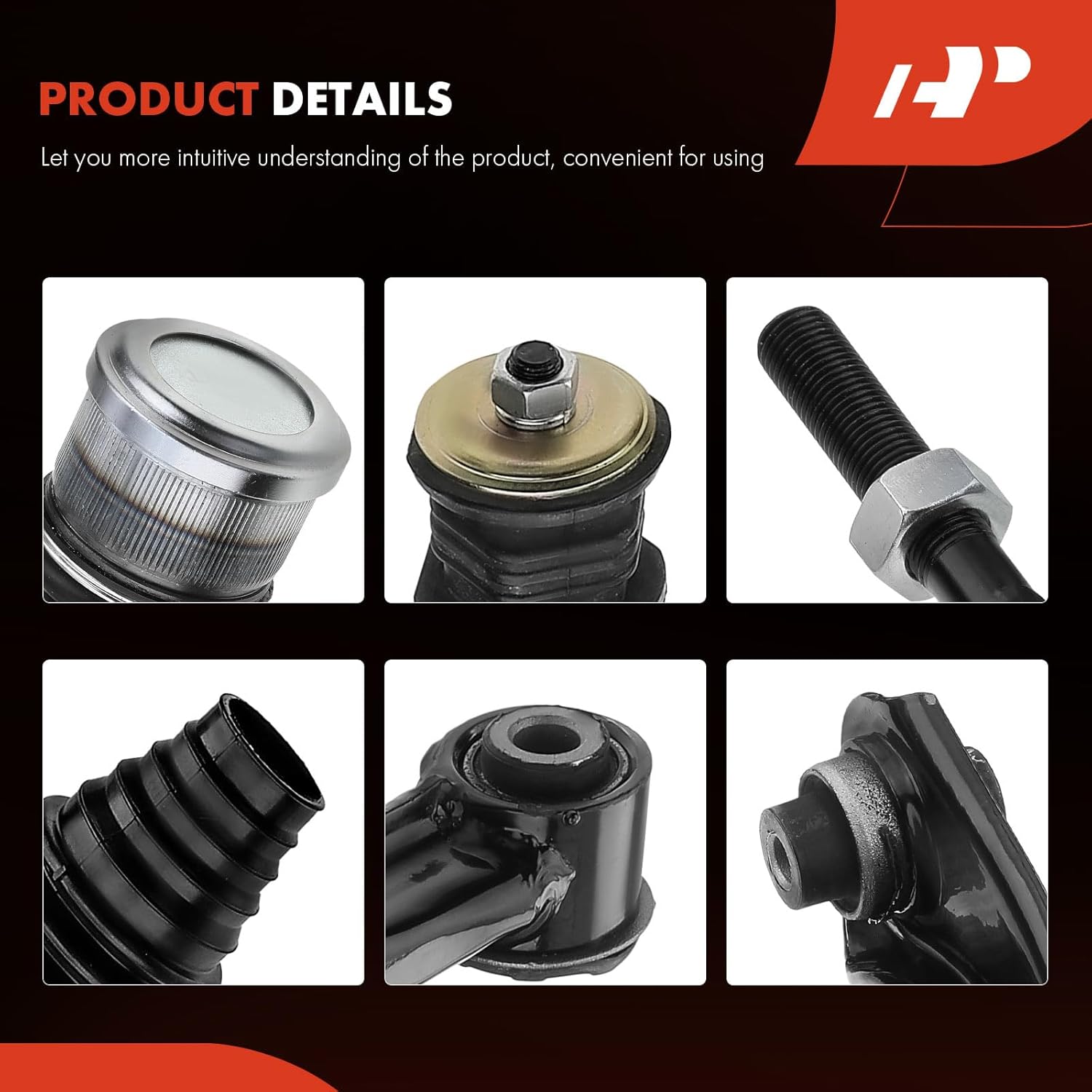 A-Premium Juego de 14, brazo de control inferior superior delantero, rótula inferior, extremo de barra de acoplamiento interior exterior, compatible