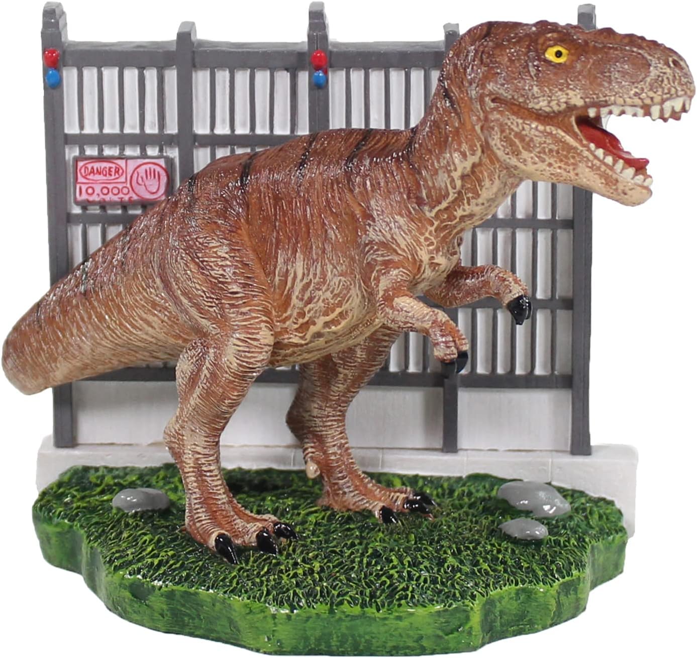 Penn-Plax Jurassic Park – Paquete de adornos de acuario con licencia oficial de 2 piezas, incluye decoraciones de T-Rex y Park Gate, pequeño