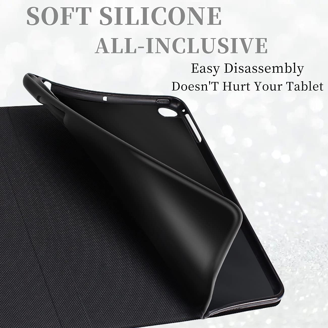 Funda para tablet Kinlde Fire HD 10 (11 generación 2021) Fire HD 10 Plus 2021, funda delgada de piel sintética con función atril y apagado