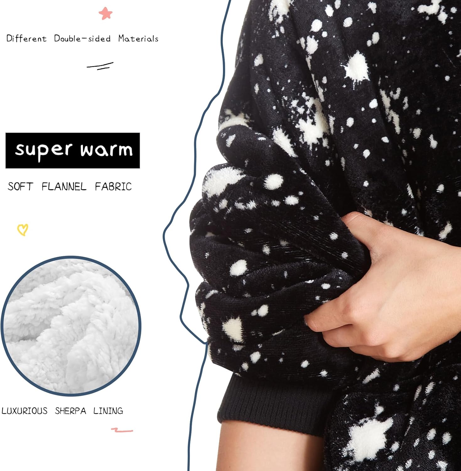 Aemilas Manta con capucha  Cálida sudadera de manta Sherpa como regalo de cumpleaños para mujeres, madres y hombres, talla única
