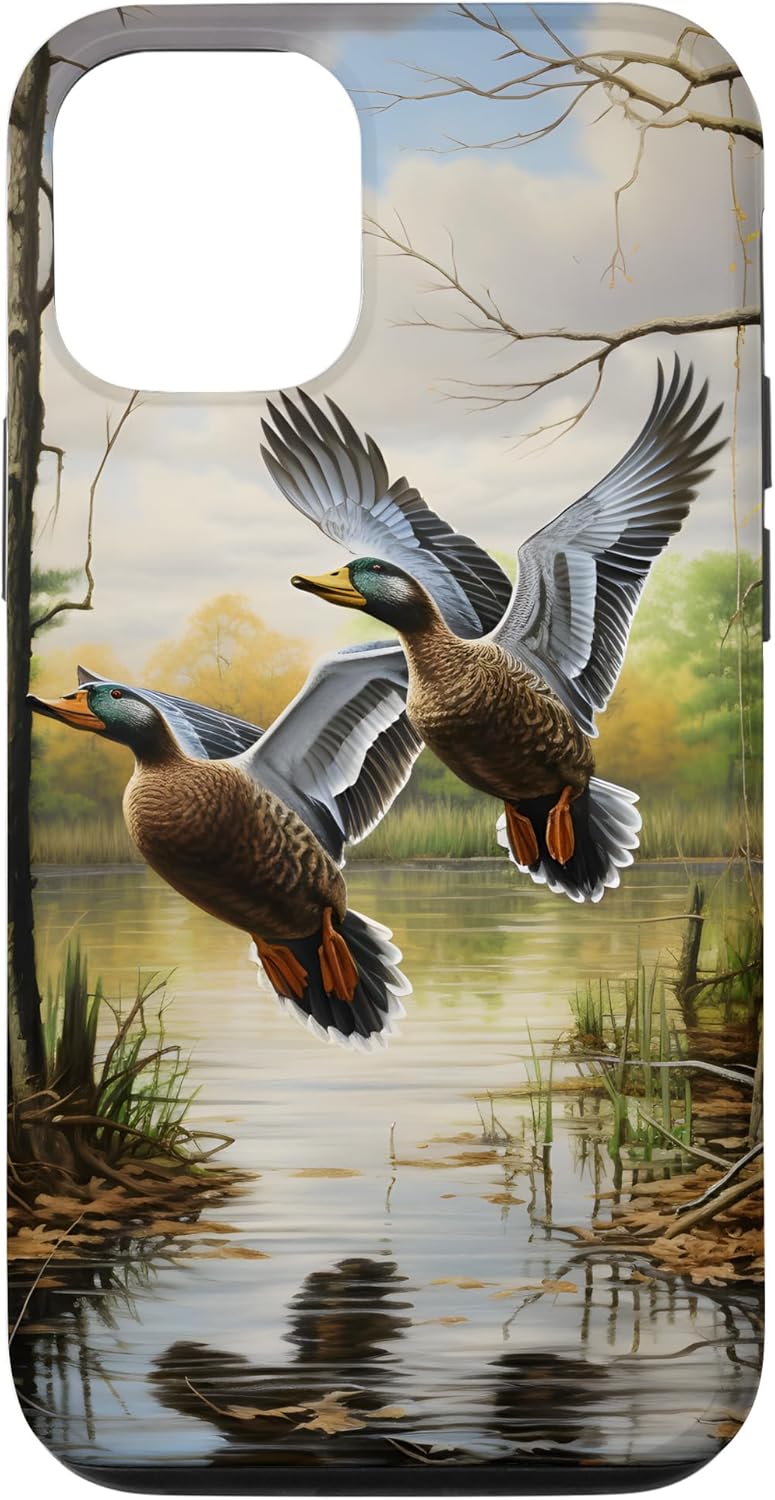 iPhone 13 Duck Hunting  Tema de caza de cazadores y aves acuáticas, funda de patos