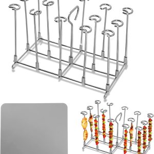 Air Fryer Accessories for Dual Basket, Stainless Steel Nonstick Dehydrator Rack, with Heat-resistant Silicone Mat, Air Fryer Accessories Compatible Air Fryer Accessories for Dual Basket, Stainless Steel Nonstick Dehydrator Rack, with Heat-resistant Silicone Mat, Air Fryer Accessories Compatible