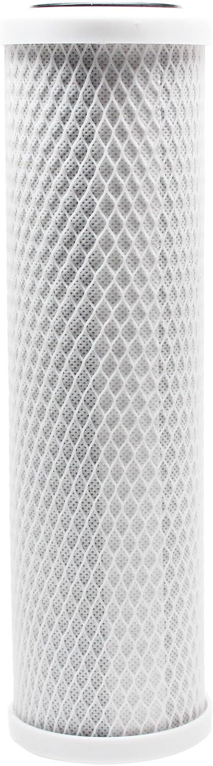 Paquete de 2 filtros de repuesto para bloque de carbón activado GE GX1S01R, filtro universal de 10 pulgadas compatible con unidad de filtración de