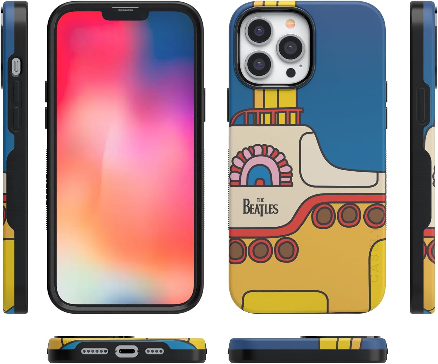 Casely Funda diseñada para iPhone 13 Pro  Beatles  Yellow Submarine  Funda atrevida compatible con MagSafe