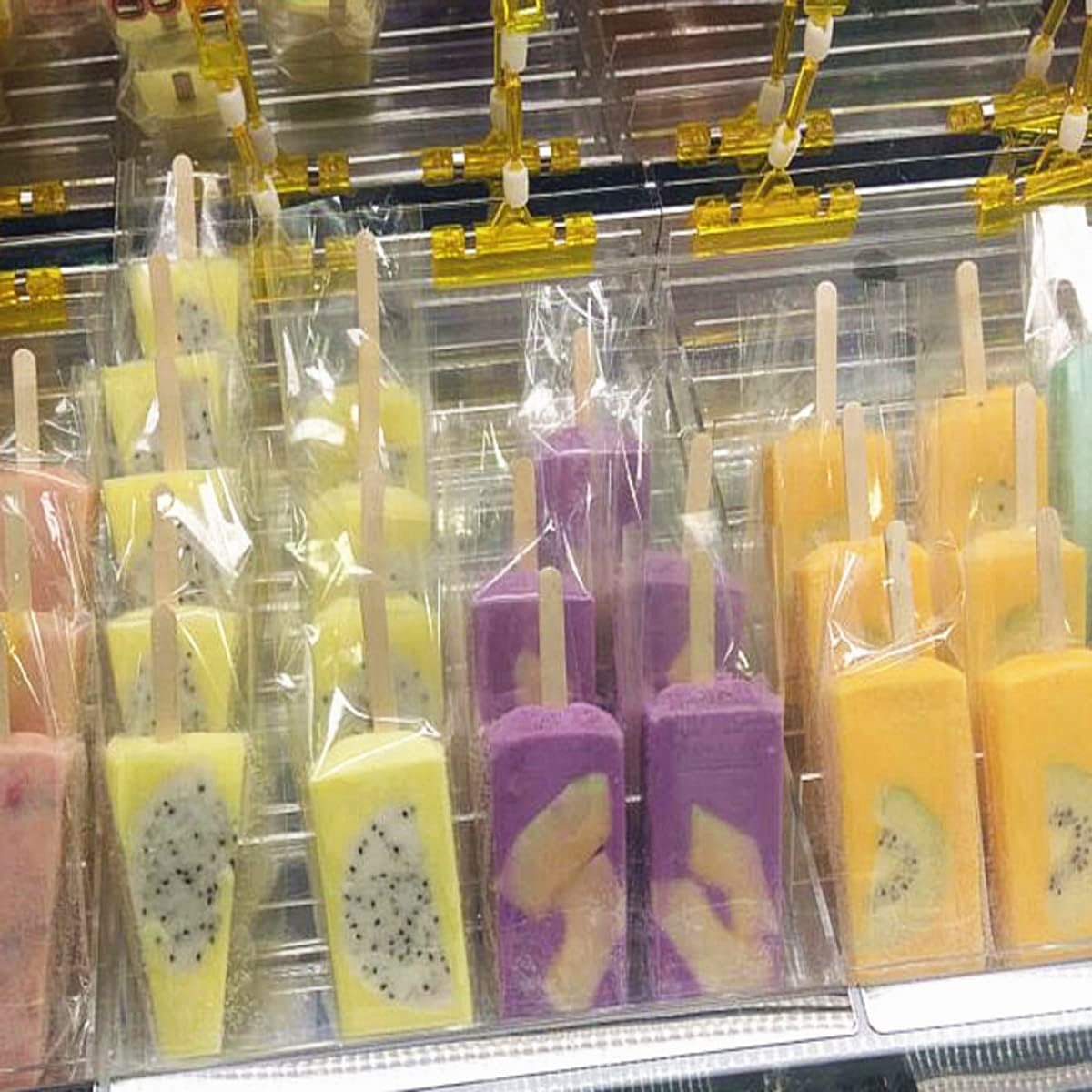 Bolsas de paletas y palitos gruesos para helados, bolsas de plástico con palitos de madera para tartas de helado, 200 unidades