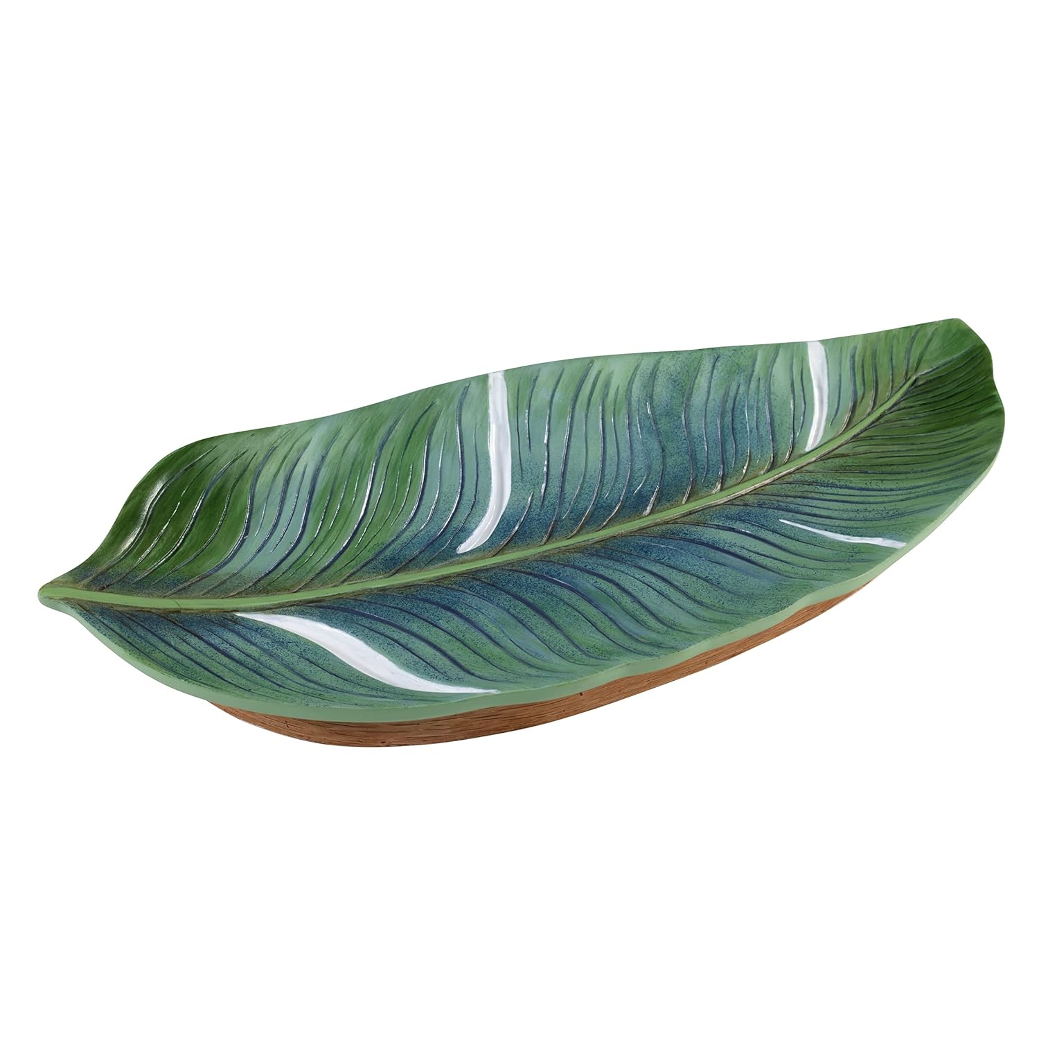 Avanti Linens – Bandeja de tocador, organizador de encimera, decoración del hogar inspirada en hojas de palmera (colección VIVA Palm)