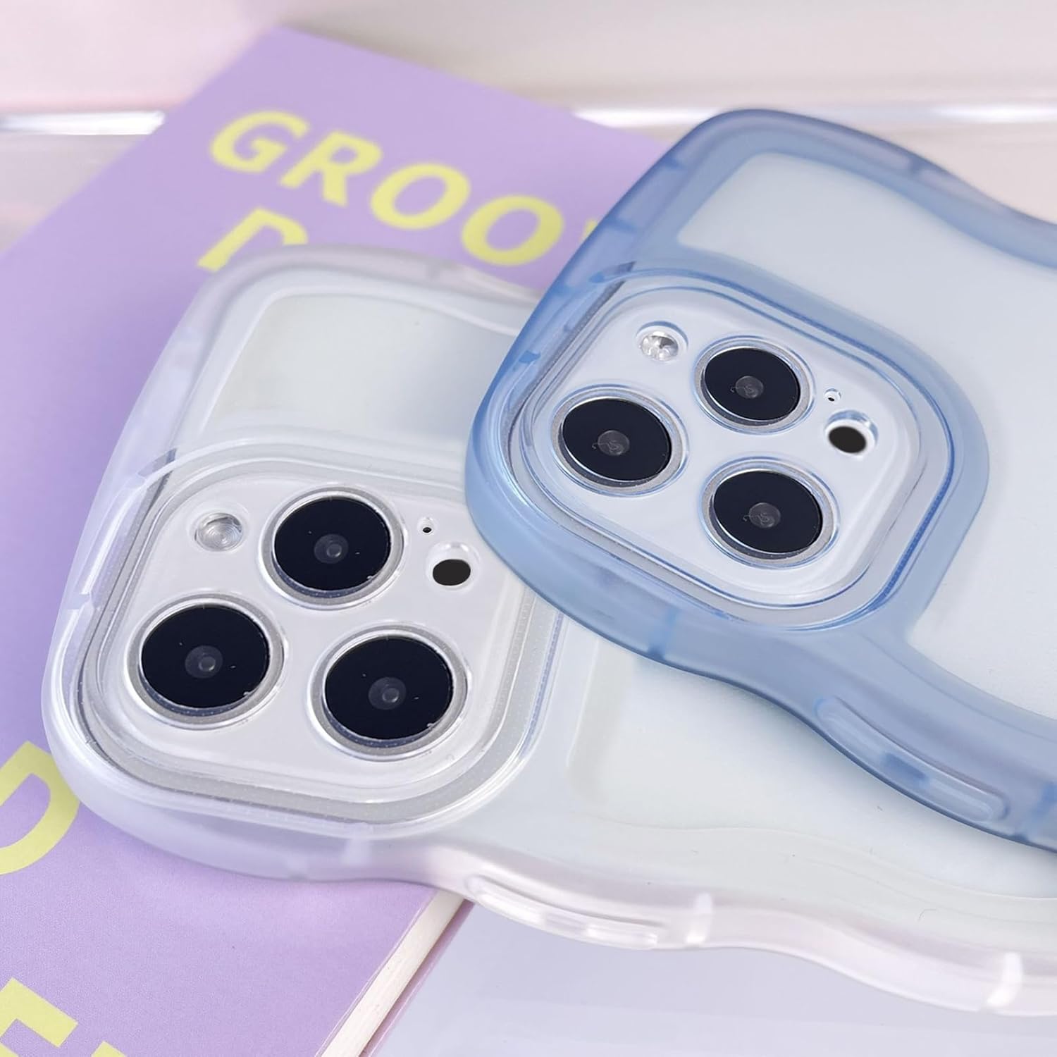 Funda transparente compatible con iPhone 13 Pro, bonita funda delgada de silicona suave, antiarañazos, a prueba de golpes, para mujeres y niñas,