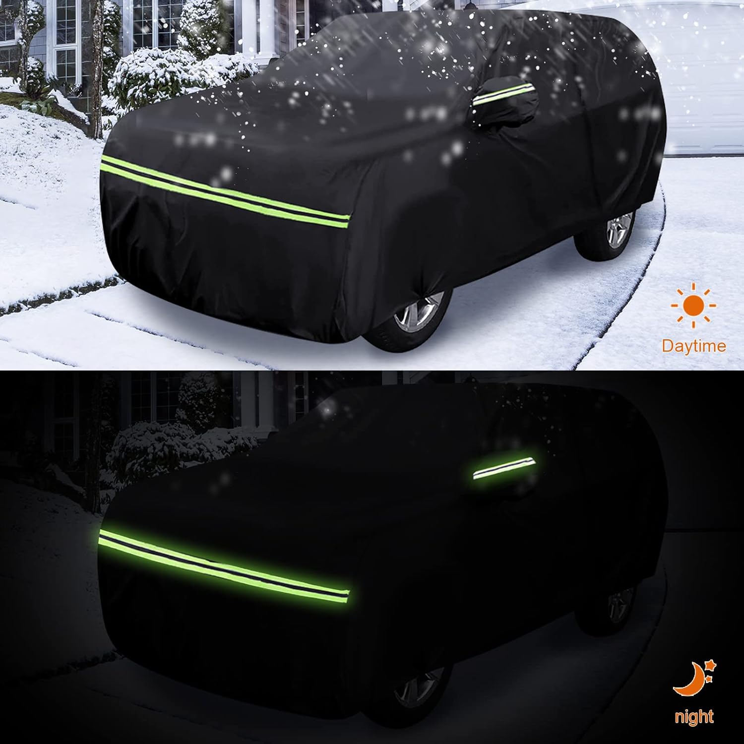 Funda impermeable para automóvil de repuesto para Ford Explorer 2011-2021, 6 capas para todo tipo de clima Explorer con puerta con cremallera para