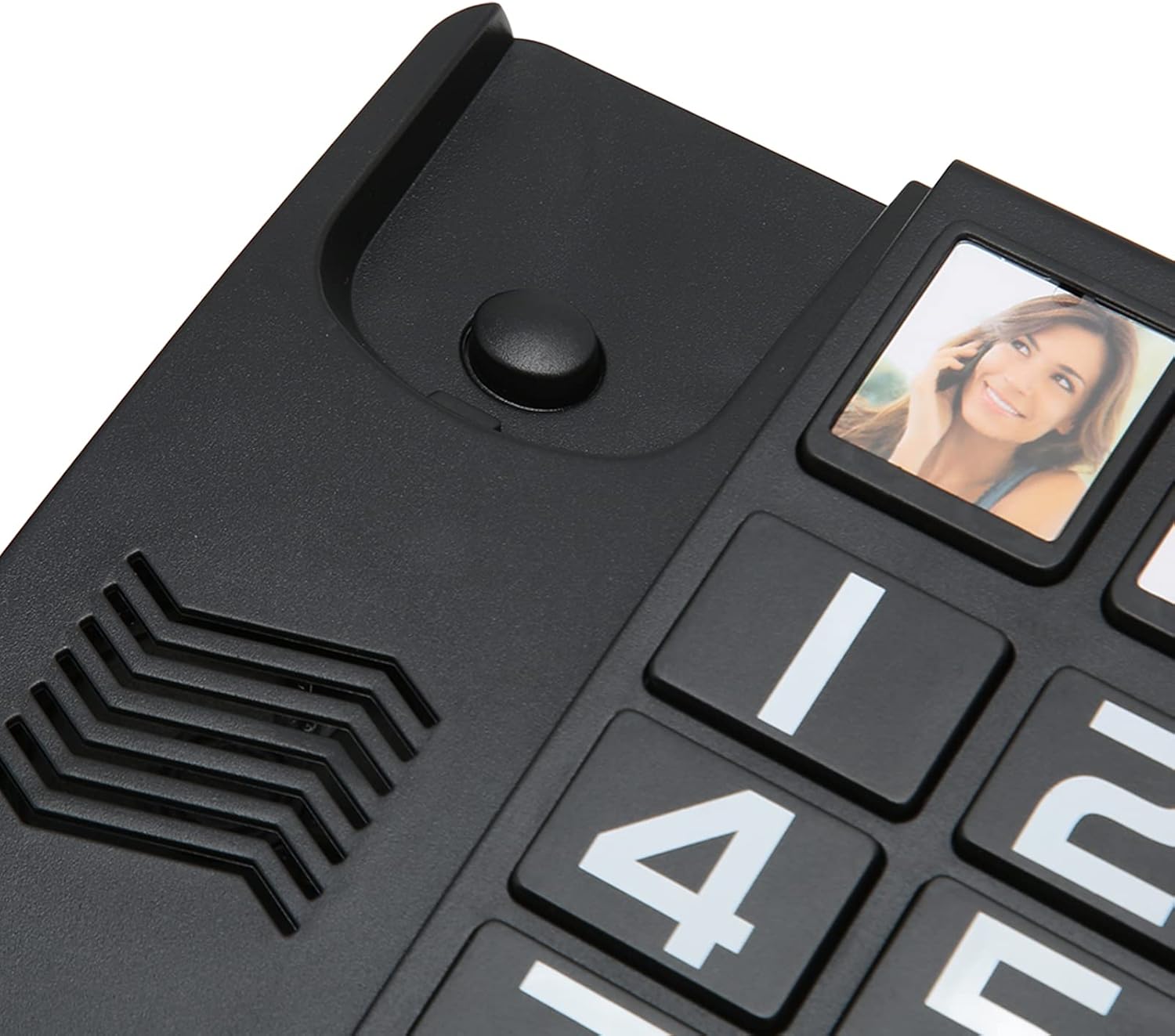 Teléfono fijo con imagen, teléfono con cable de botón grande para personas mayores, teléfonos de escritorio con altavoz, marcación con un clic, SOS,