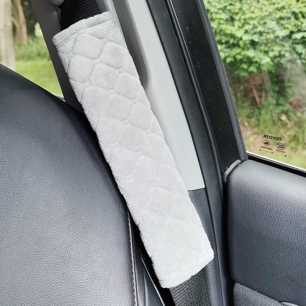 Almohadillas para cinturón de seguridad de automóvil, 4 almohadillas para cinturón de seguridad que protegen el hombro y el cuello, almohadillas de