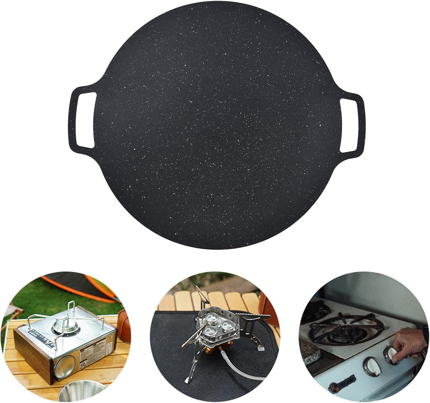 Parrilla coreana para barbacoa, buen aislamiento, resistente al calor, sartén sólida antiadherente para fiestas interiores y exteriores para acampar
