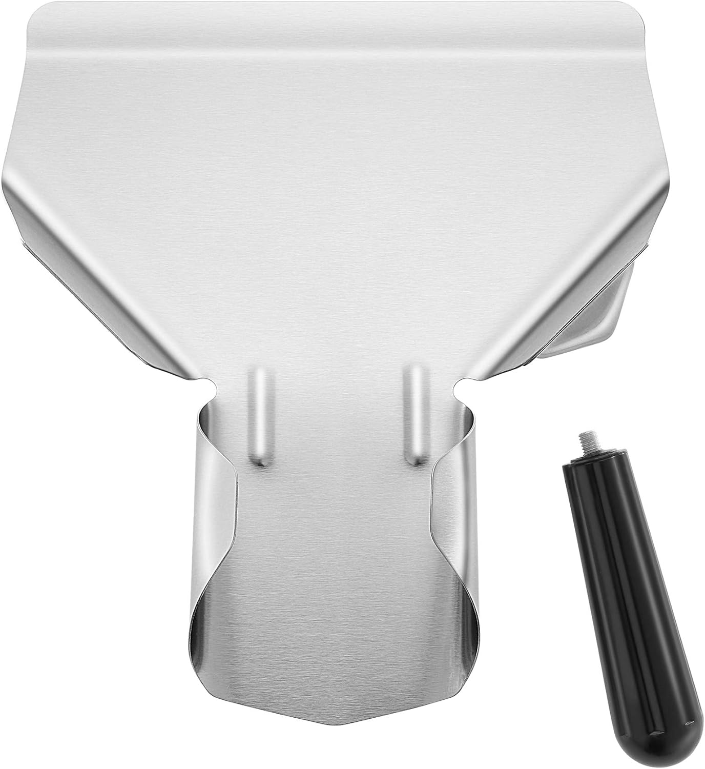Olde Midway Cuchara para papas fritas de acero inoxidable con mango derecho – cuchara comercial para freír