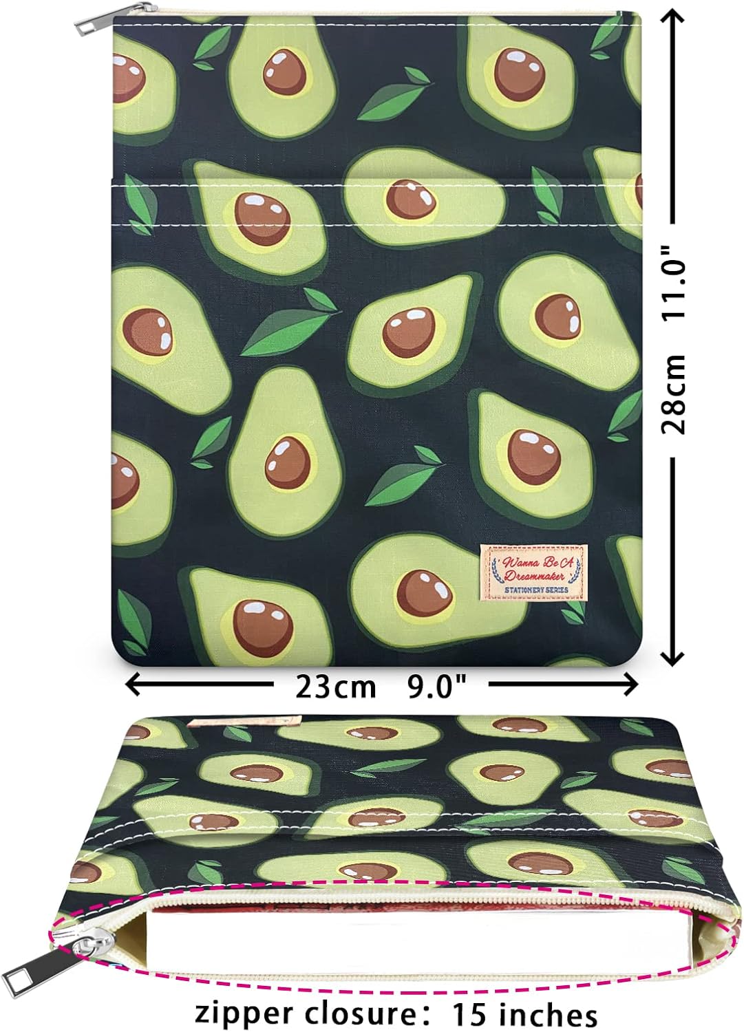Funda de libro para amantes de los libros con cremallera, protector de libros de nerd de libros, fundas de libro para tapa dura, lavable,