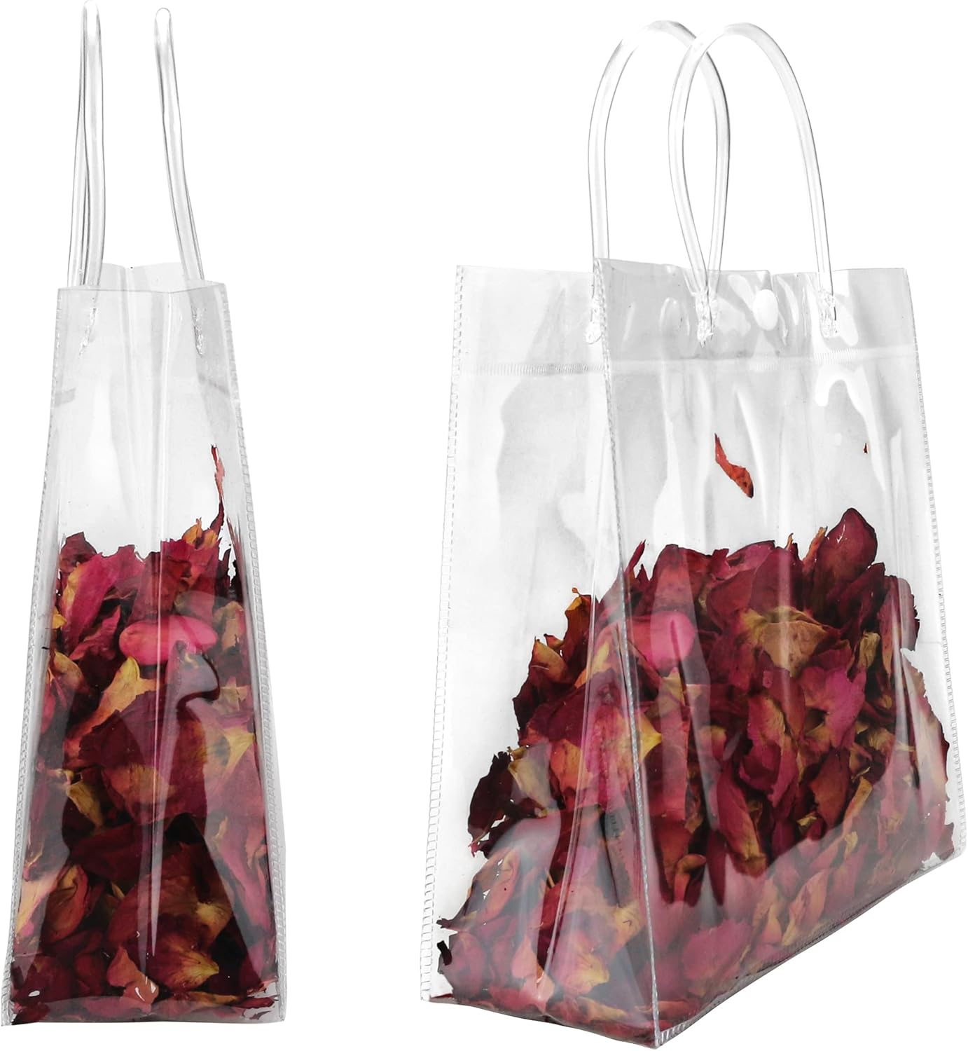 BadenBach 16 bolsas de regalo de plástico transparente con asa, bolsa de plástico transparente para regalo, bolsas de regalo para el día del padre,