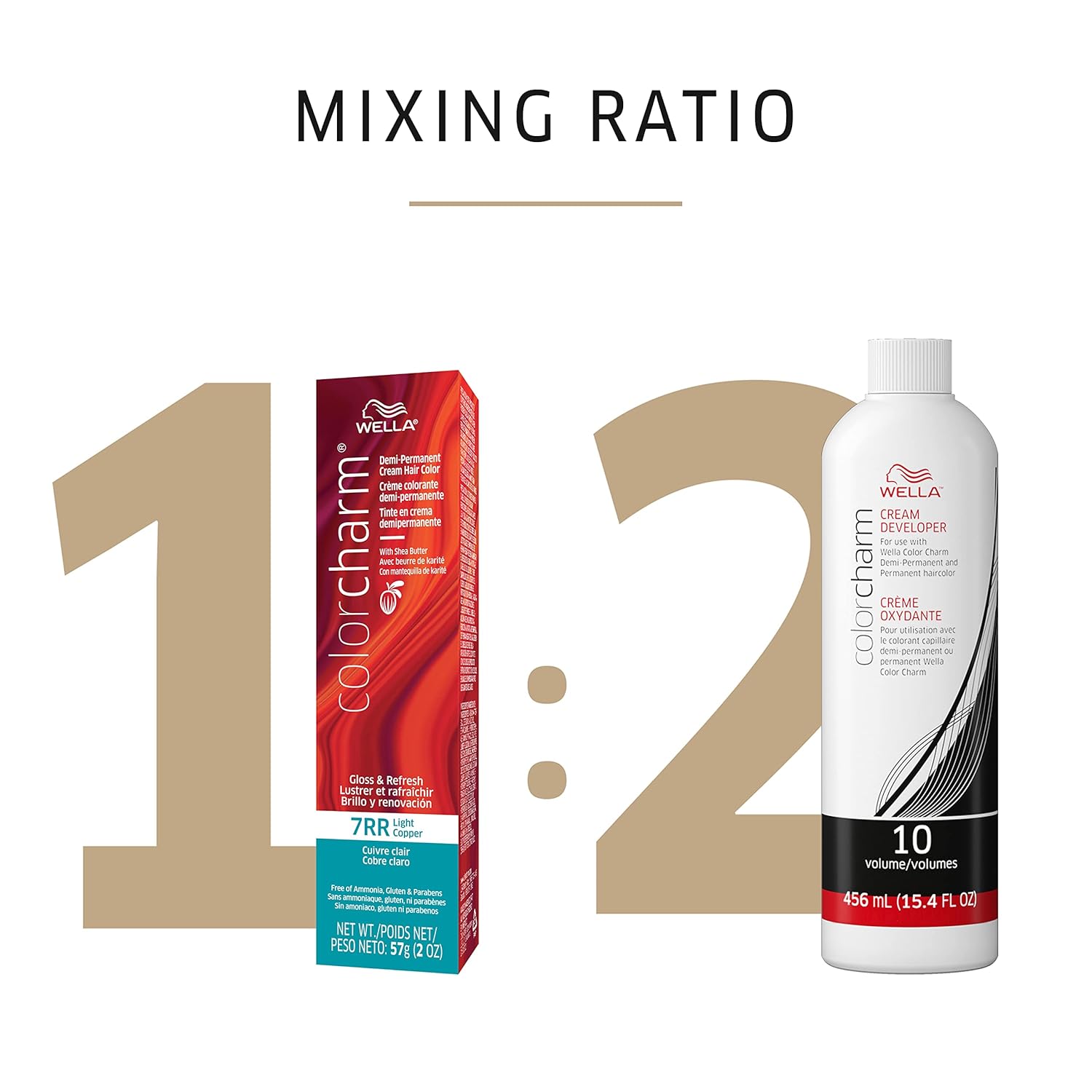 WELLA colorcharm – Tinte permanente para el cabello, tinte para el cabello para cobertura de canas, añade brillo, 2 onzas
