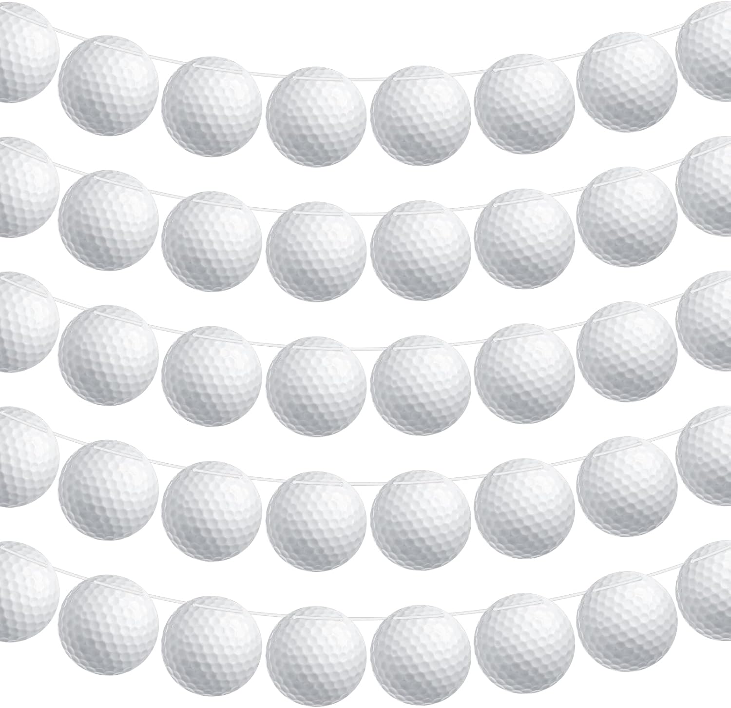 5 piezas de decoraciones de fiesta de golf, suministros de fiesta de golf, banderines de golf, banderines colgantes, guirnaldas de papel de golf