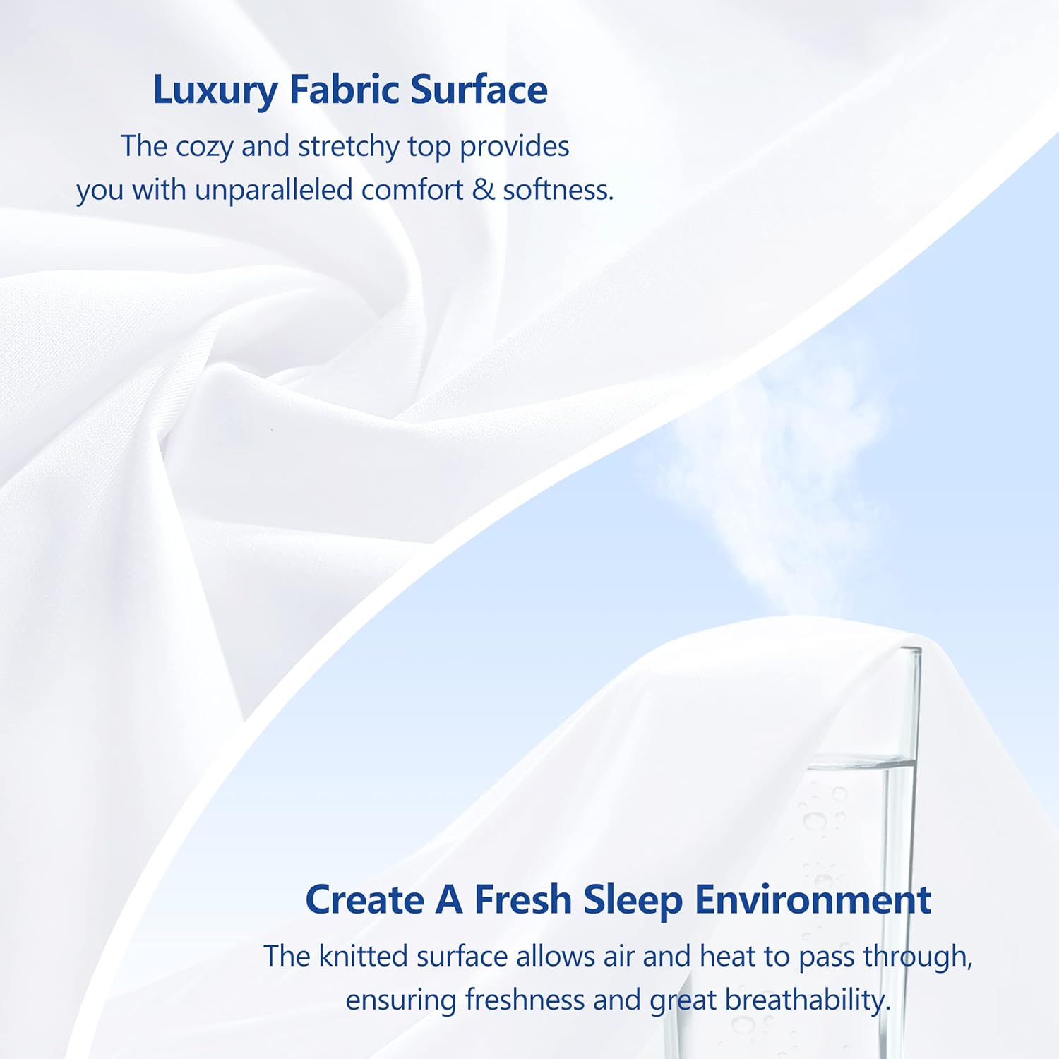 Paquete de 2 protectores de colchón de tamaño individual 100 impermeable transpirable suave funda de colchón de bolsillo profundo sin ruido elástico hasta 21 pulgadas sin vinilo - Imagen 6