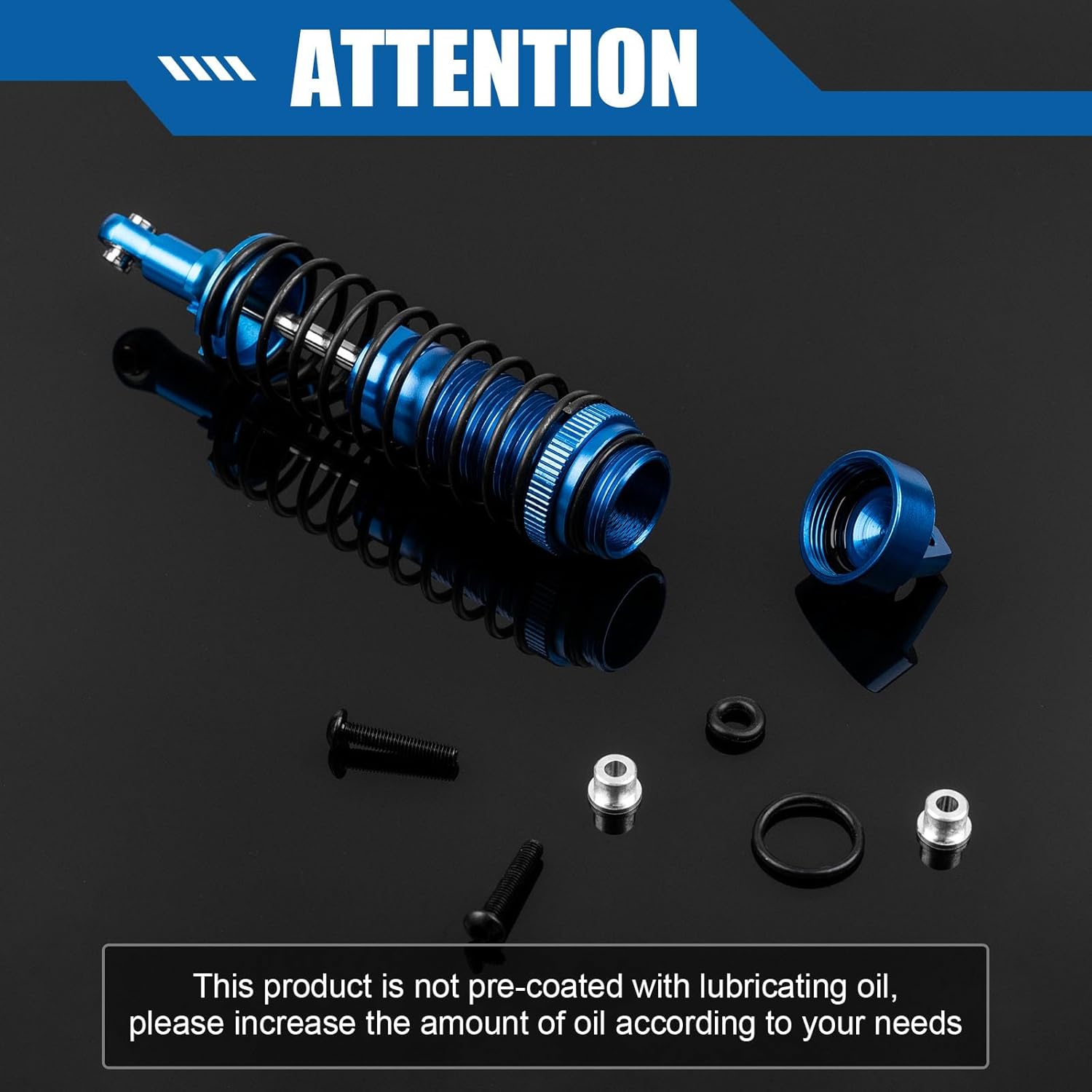 4 piezas de aleación de aluminio delantero y trasero choques para 110 Traxxas Slash 2WD 4X4 Rustler 4X4 VXL Hoss Stampede Bandit Nitro Amortiguador