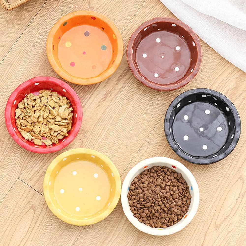 Comedero para mascotas Tazón para gatos Tazón de cerámica de un solo tazón Estante Mesa de comedor Vajilla para gatos Tazón de comida para gatos