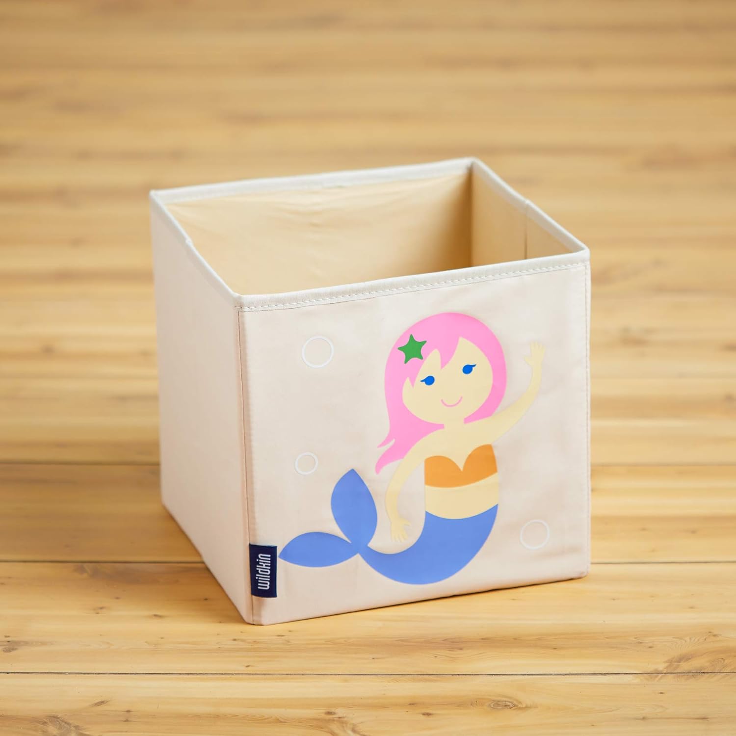 Wildkin Cubo de almacenamiento para niños de 10 pulgadas para niños y niñas, cuenta con lengüeta frontal y inserto de cartón, almacenamiento de cubo
