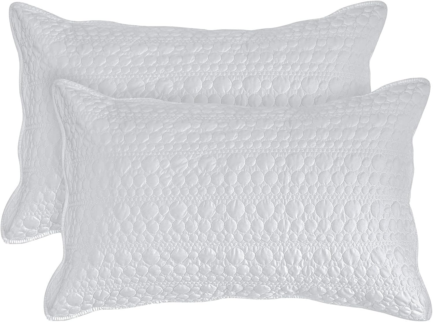 Juego de 2 fundas de almohada de tamaño estándar, ultra suaves y transpirables de 20 x 26 pulgadas, fundas de almohada acolchadas con cierre de