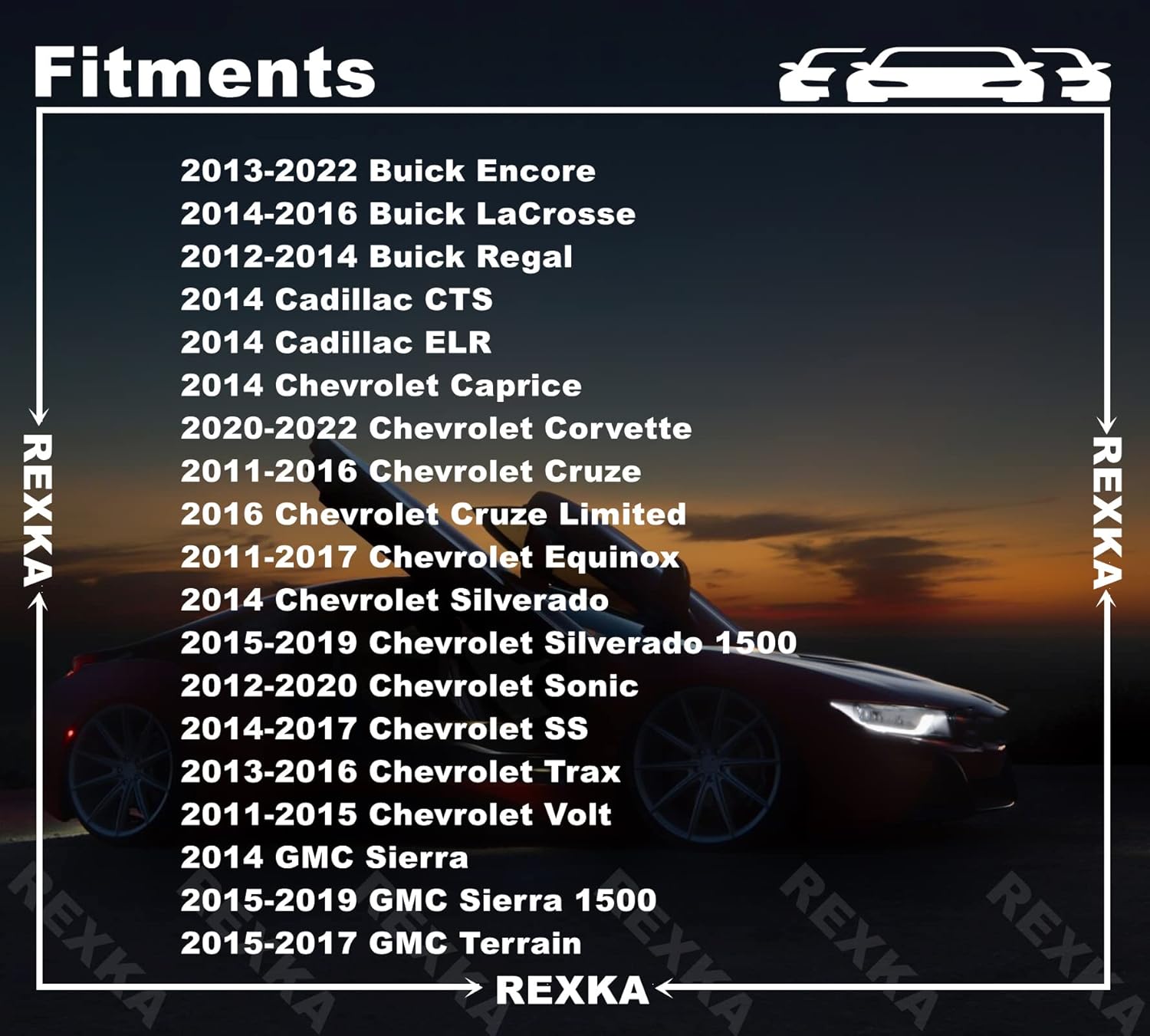 Rexka 10 clips de retención para panel de moldura de puerta compatibles con GM 11610606 Chevrolet Cruze Equinox Silverado 1500 GMC Sierra 1500