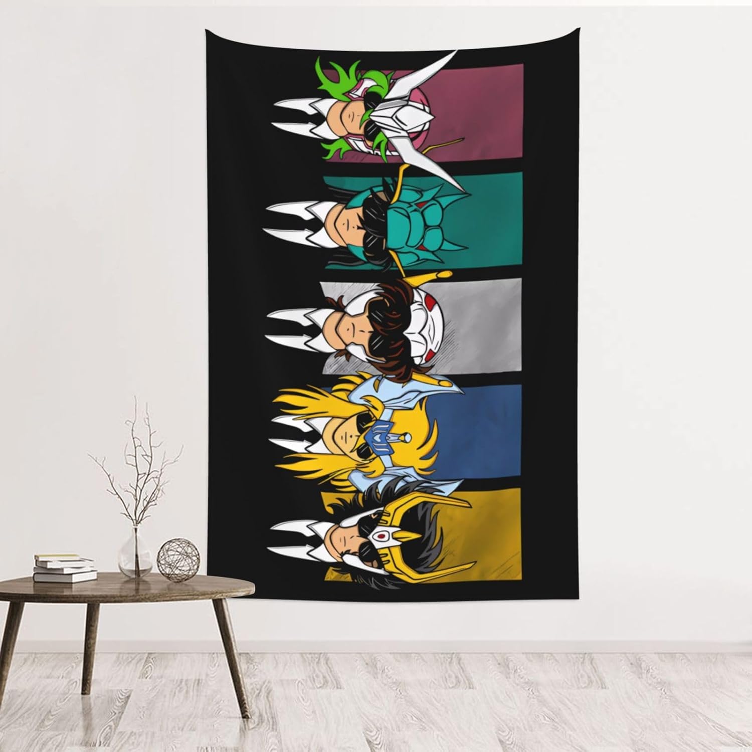 Tapiz de Saint Seiya, para dormitorio, sala de estar, arte para el hogar, franela suave, decoración para colgar, tapiz de 60 x 40 pulgadas