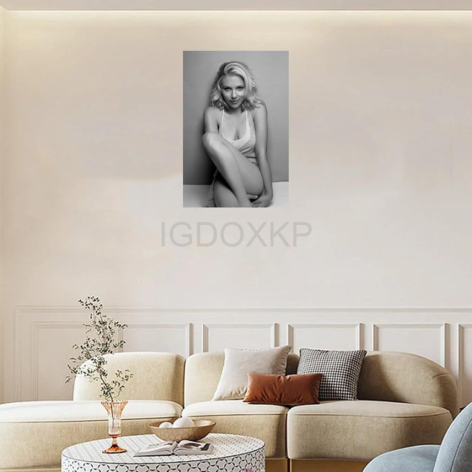 Scarlett Johansson – Póster de arte estético de estrella de cine sexy (3) póster de lienzo para decoración de dormitorio, oficina, habitación,