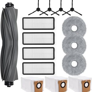 Kit de accesorios de repuesto compatible con Dreametech L20 Ultra  L30 Ultra. 1 cepillo de goma principal, 4 cepillos laterales, 4 filtros Hepa, 3 Kit de accesorios de repuesto compatible con Dreametech L20 Ultra  L30 Ultra. 1 cepillo de goma principal, 4 cepillos laterales, 4 filtros Hepa, 3