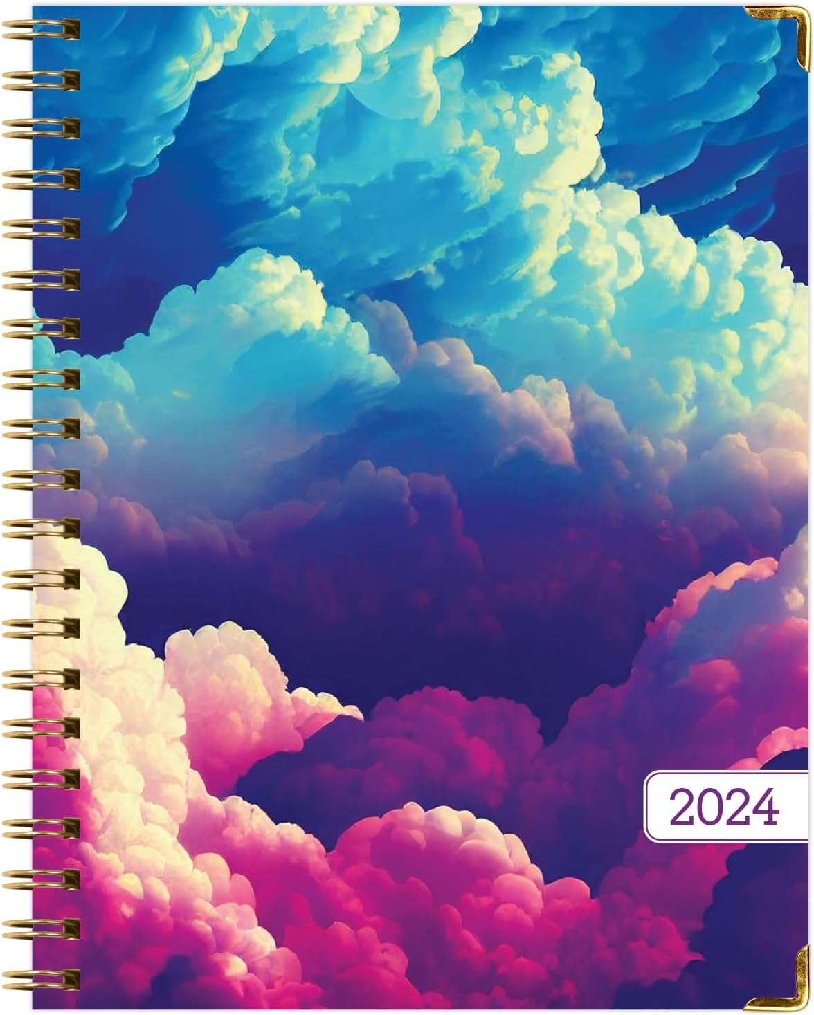 Global Printed Products Agenda 2024 de tapa dura (noviembre de 2023 a diciembre de 2024) Agenda diaria, semanal, mensual y anual de 8.5 x 11