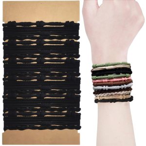 Pulseras bohemias para mujer, 24 piezas, 4 estilos, magníficas pulseras de doble uso y banda para el cabello, suaves y elegantes, accesorios para el Pulseras bohemias para mujer, 24 piezas, 4 estilos, magníficas pulseras de doble uso y banda para el cabello, suaves y elegantes, accesorios para el