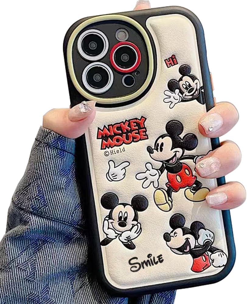 Funda compatible con iPhone 15 Pro de 6.1 pulgadas, funda Kawaii de piel TPU para teléfono con dibujos animados, goma suave a prueba de golpes,