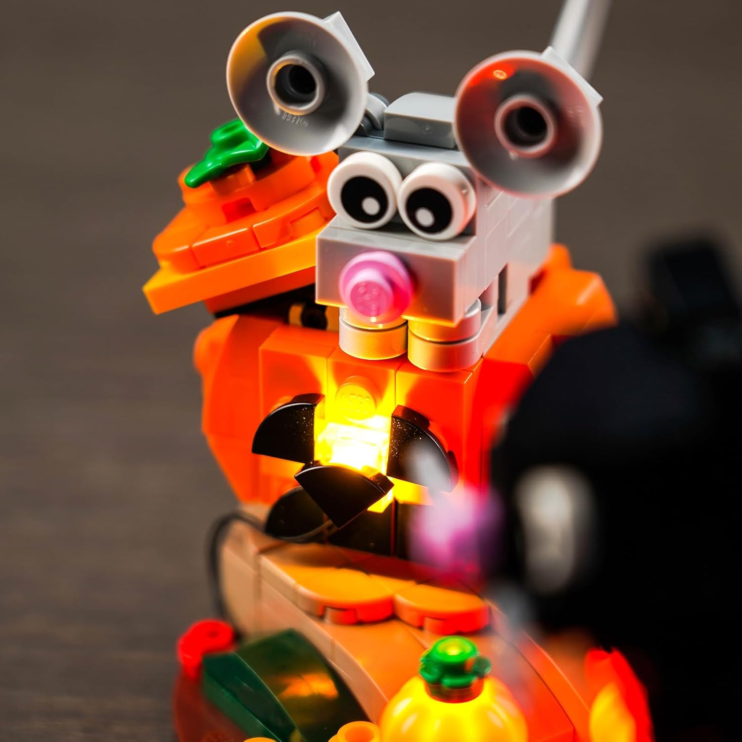 Kit de luces LED para Lego Halloween Cat and Mouse 40570, juego de iluminación de calabaza mejorado, accesorios compatibles con Lego 40570 juego de