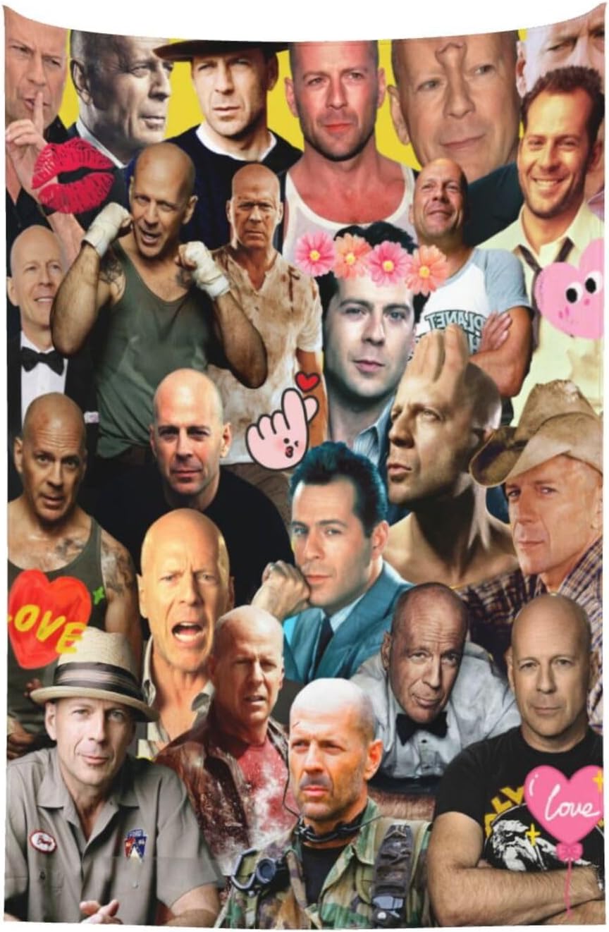 zyqubaw Tapiz de Bruce Willis para colgar en la pared, póster para dormitorio, sala de estar, decoración de dormitorio universitario, habitación,