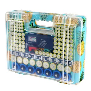 Estuche organizador de batería con probador, caja de almacenamiento de batería impermeable, más de 230 fundas de batería para baterías domésticas Estuche organizador de batería con probador, caja de almacenamiento de batería impermeable, más de 230 fundas de batería para baterías domésticas