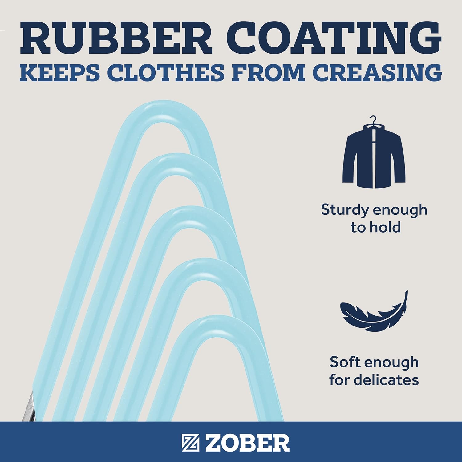 Zober Perchas antideslizantes para pantalones, paquete de 40 perchas para pantalones y jeans con extremos abiertos para armario, perchas de ropa que