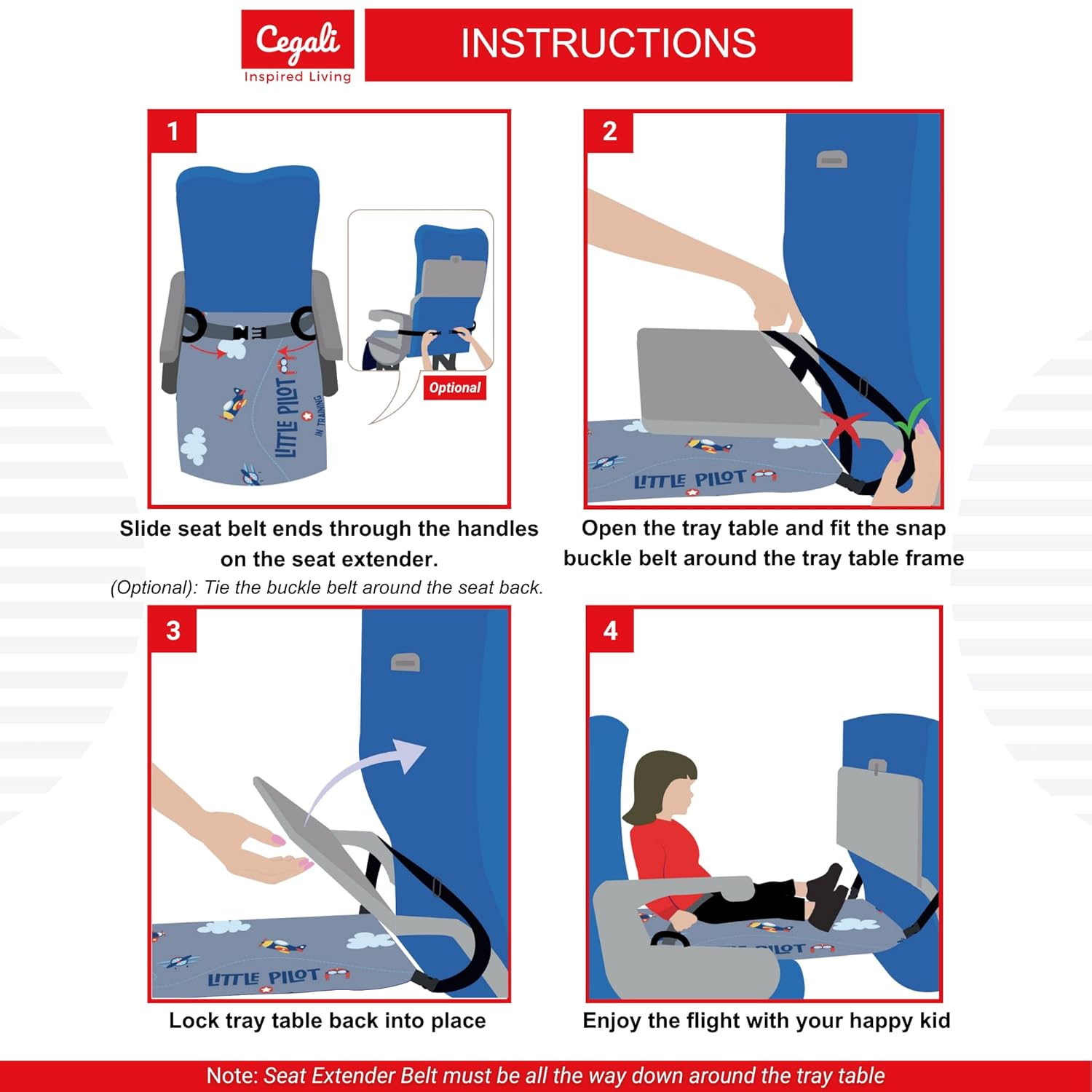 Extensor de asiento de avión para niños LA Mejore la comodidad de su hijo en vuelo. Cama de viaje para niños pequeños, reposapiés de avión y