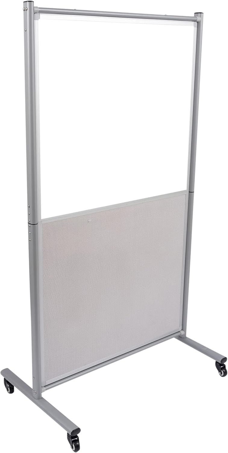 Stand Up Desk Store – Pizarra blanca magnética móvil rodante, divisor de habitación, pizarra de borrado en seco para el hogar o el aula (pizarra
