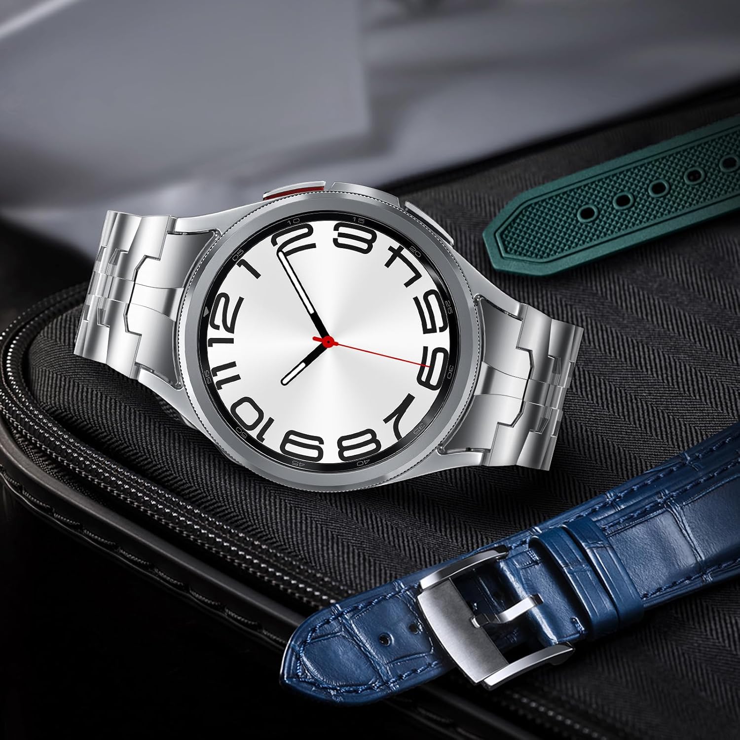 CHANCHY Correa de acero inoxidable para Samsung Galaxy Watch 6, pulsera sin brecha con cierre magnético, correa de metal para Galaxy Watch 5 Pro 5 4