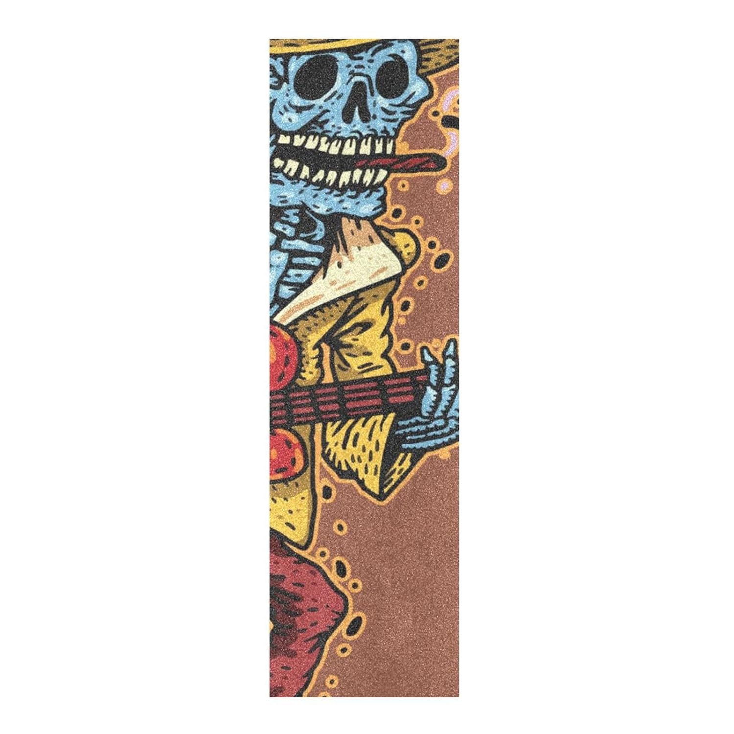 Famiho Blues Music – Cinta de agarre antideslizante para patineta, impermeable, 44 x 10 pulgadas, papel de lija