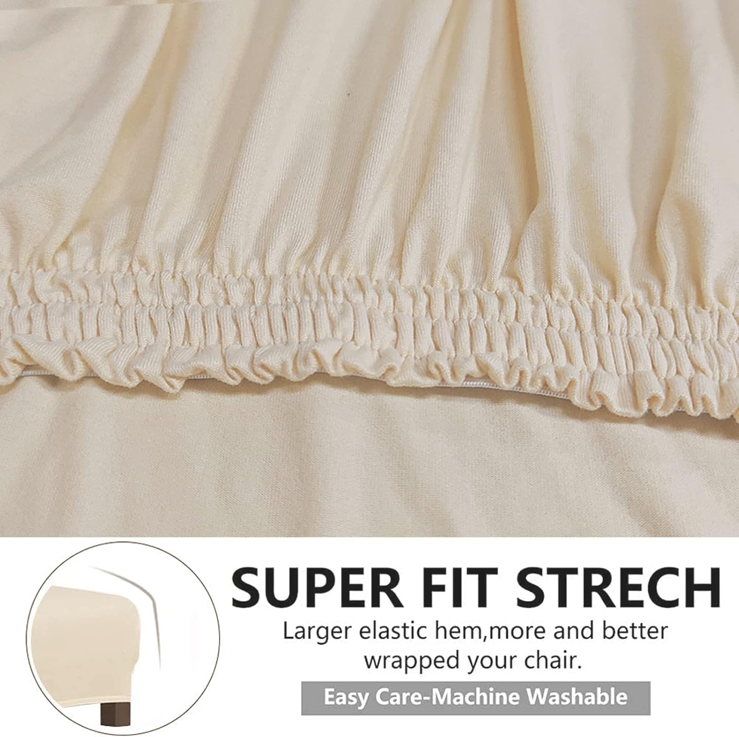 Fundas elásticas para sillas de comedor, XLextragrandes, extraíbles y lavables, suaves, de Spandex extra grande para sillas de comedor para cocina,