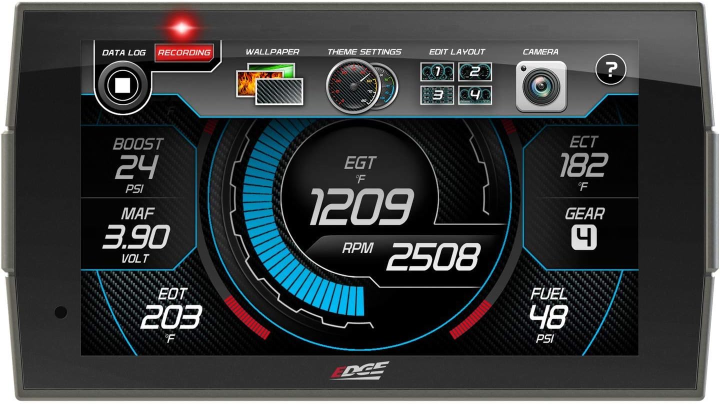 Edge Products CTS3 84130-3 Pantalla táctil OBD2 Monitor Scanner & EGT Kit de pirómetro de sonda 98620 compatible con vehículos de 1996 y más